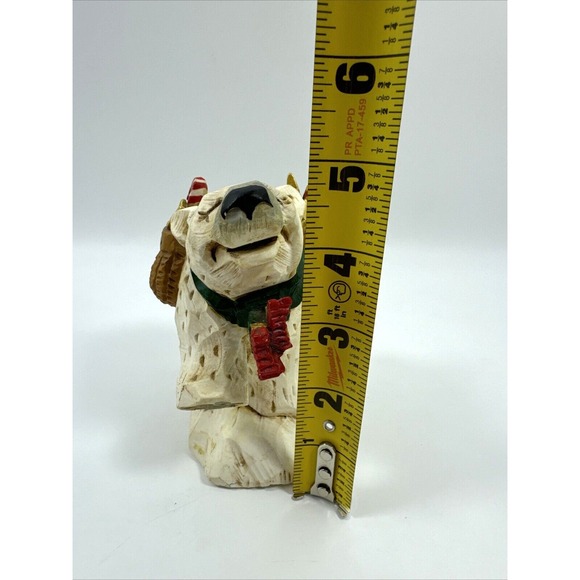 David Frykman Polar Bear with Saddle Bag with Candy Cane  DF2020C - Picture 6 of 8